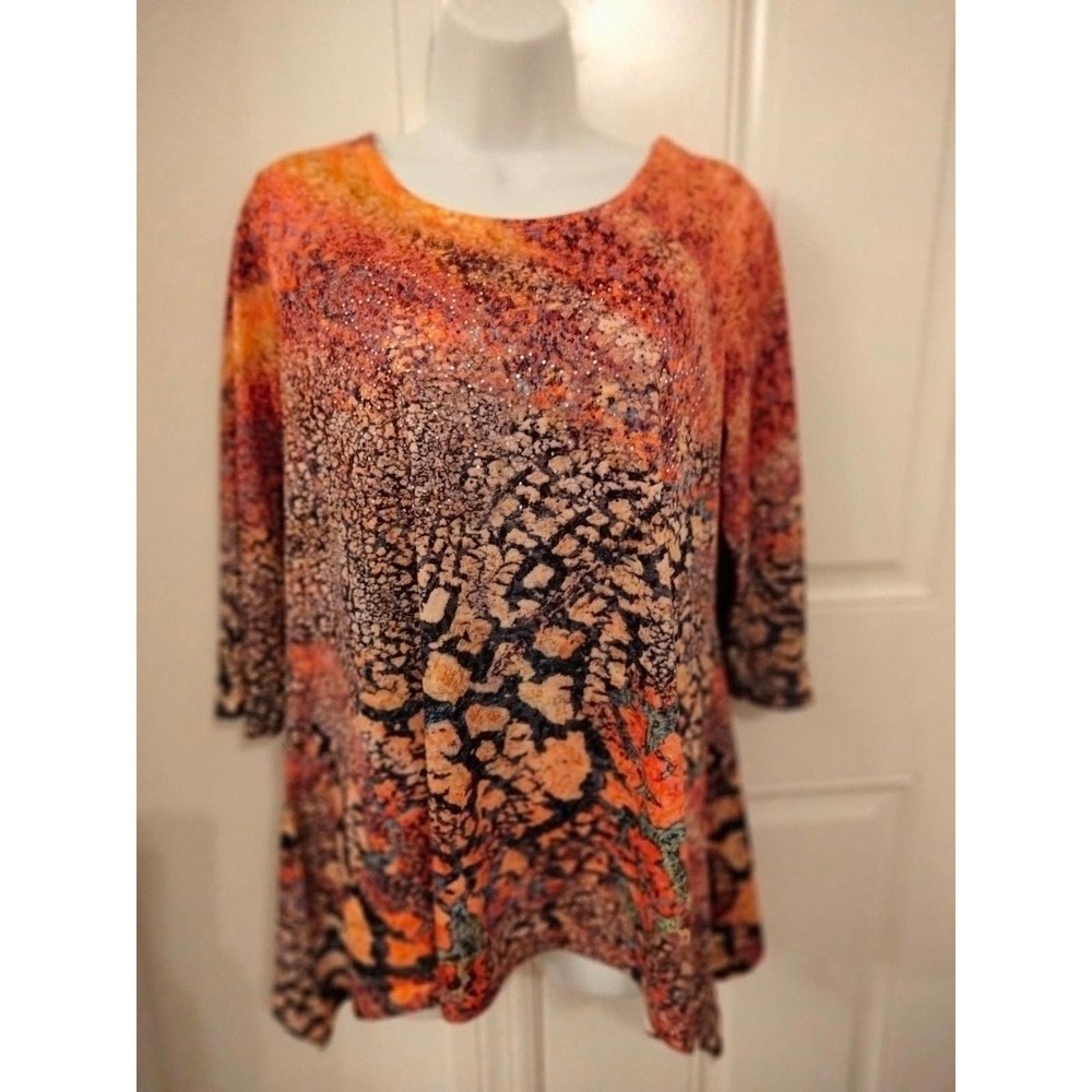 Casual Express Coral Print Tunic Top. W M